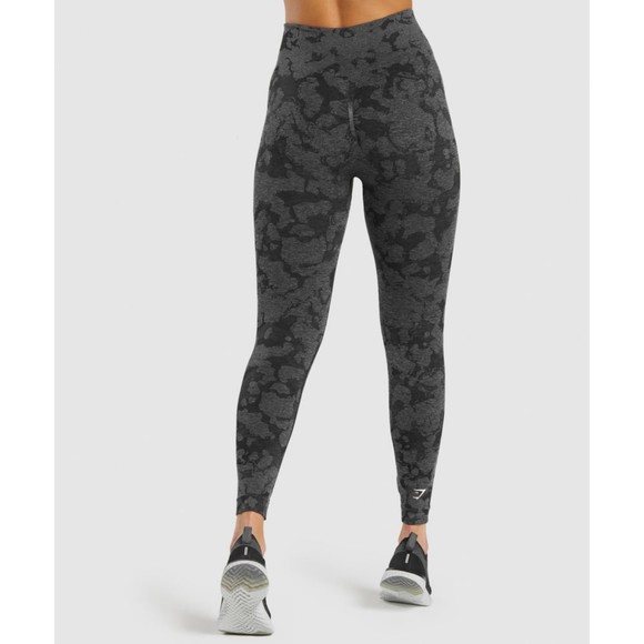 Gymshark Adapt Black Camo High Rise Leggings Small - Picture 2 of 11